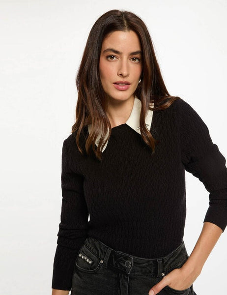 Camisola de malha com colarinhos Morgan