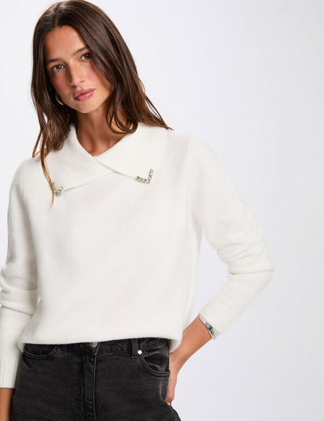 Camisola de malha com colarinhos Morgan