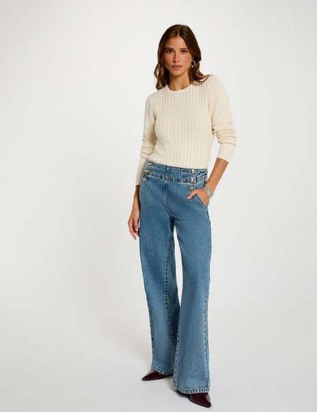 Camisola de malha pérola Morgan