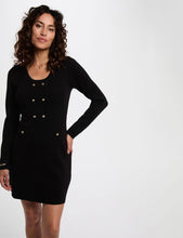 Carregar imagem no visualizador da galeria, Vestido de malha preto Morgan
