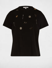 Carregar imagem no visualizador da galeria, T-shirt preta brilhantes Morgan
