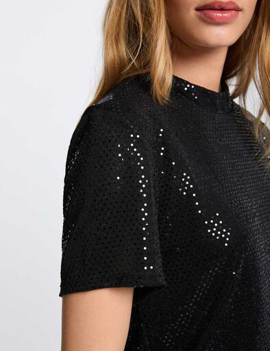 Camisola preta brilhos Morgan