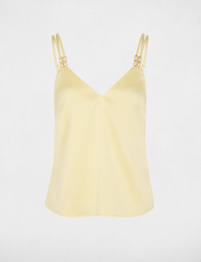 Top Morgan amarelo alças