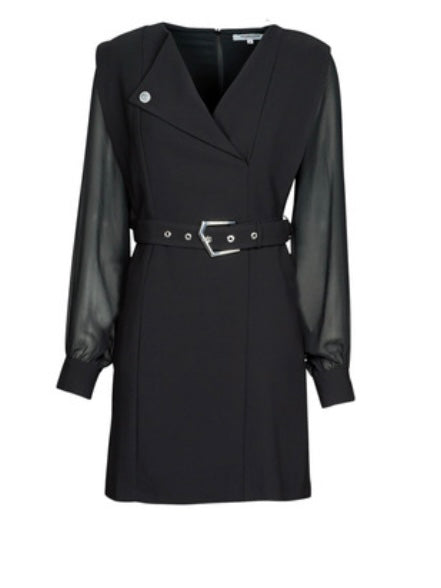 Vestido preto fivela Morgan