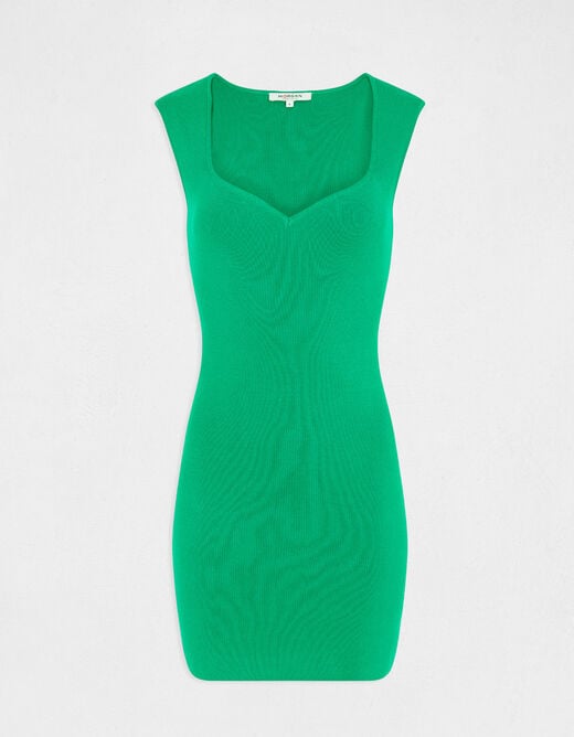 Vestido de malha verde Morgan
