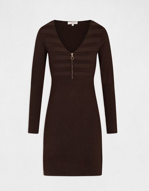 Vestido malha chocolate Morgan